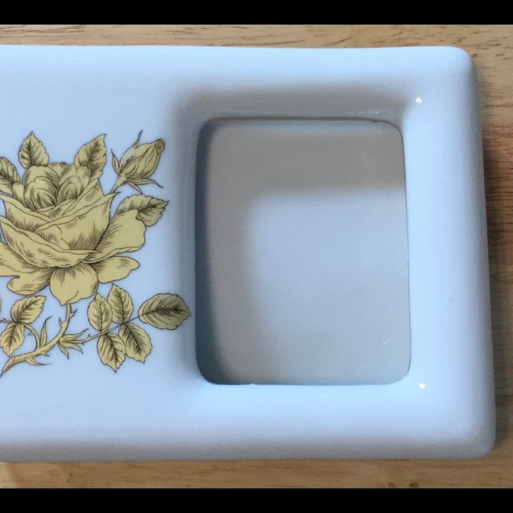 Vintage Single Photo Porcelain Tabletop Frame